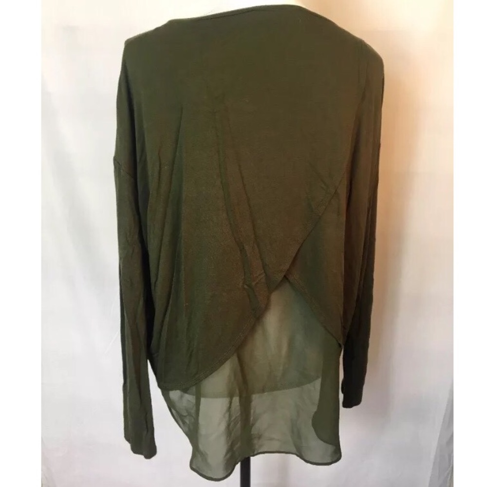 Kenneth Cole Open Layered Sheer Flowy Back